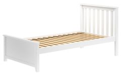 Solid Wood Framed Dublin Twin Bed in White