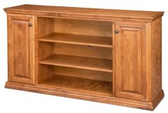 California Made Alder Wood Traditional 65" TV Stand in Hazelnut Finish