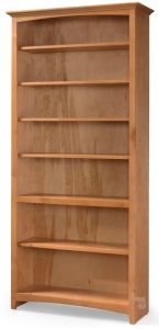 Alder Wood McKenzie Bookcase in Natural Finish 84"H