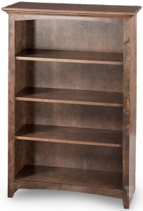 Alder Wood McKenzie Bookcase in Java Finish 48"H