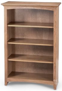 Alder Wood McKenzie Bookcase in Pecan Finish 48"H