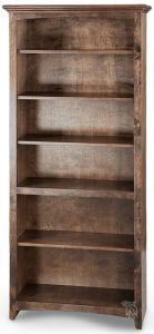 Alder Wood McKenzie Bookcase in Java Finish 72"H