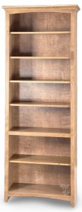 Alder Wood McKenzie Bookcase in Pecan Finish 84"H