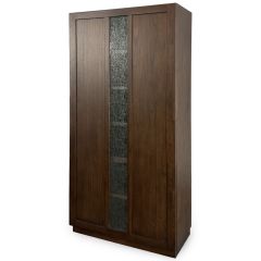 Mindi Wood Gen S One Cabinet With Sliding Door in Rich Walnut