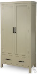 Mahogany Wood General Storage Cabinet in Connected Gray Finish