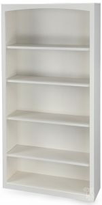 Solid Pine Wood Modern Style Bookcase 36" wide x 72" high in Linen Finish