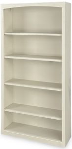 Solid Pine Wood Modern Style Bookcase 36" wide x 72" high in Sand Dollar Finish