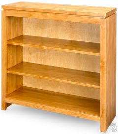 Solid Alder Wood 2 West Bookcase 36" x 36" in Honey Finish