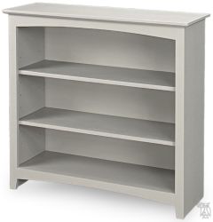 Solid Alder Wood Shaker Bookcase 36" x 36" in Storm Grey Finish