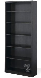 California Made Alder Wood Huntington 84" High Bookcase in Midnight Finish