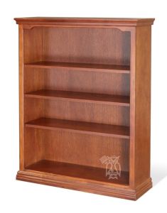 California Made Alder Wood Traditional Bookcase 36"w x 48"h in Antique Cherry Finish