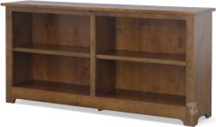 California Made Solid Knotty Cherry Deluxe Craftsman Bookcase in Summer Finish