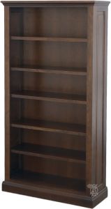 California Made Solid Cherry Deluxe Madison Bookcase in Newman Finish