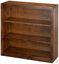 Amish Crafted Solid Maple Wood Edgewood Bookcase 36"w x 36"h in Asbury Finish