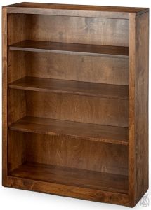 Amish Crafted Solid Maple Wood Edgewood Bookcase 36"w x 48"h in Asbury Finish