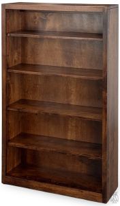 Amish Crafted Solid Maple Wood Edgewood Bookcase 36"w x 60"h in Asbury Finish