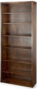 Amish Crafted Solid Maple Wood Edgewood Bookcase 36"w x 84"h in Asbury Finish