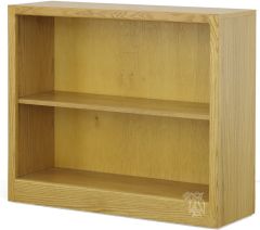 California Made Oak Wood Newport Bookcase in Light Finish 36"w x 30"h