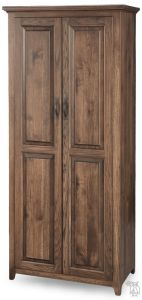 Amish Crafted Solid Rustic Hickory Wood Doughty Ridge Cabinet with Full Wood Doors