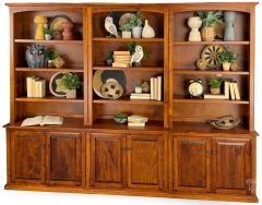 Amish Crafted Solid Maple Wood Salem 6 Piece Wall Unit in Michaels Finish