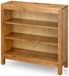 Amish Crafted Solid Rustic Cherry Wood Vienna Bookcase 36"w x 36"h in Tawny Finish