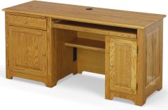California Made Solid Oak Wood Classic Style Desk In Autumn Finish