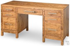 Amish Crafted Solid Rustic Cherry Wood Vienna Desk in Tawny Finish