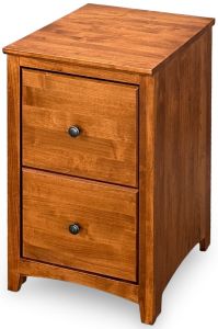 Solid Alder Wood Shaker 2 Drawer Modular File Cabinet in Antique Cherry Finish