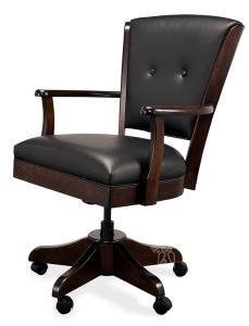 Amish Crafted Solid Maple Livonia Rolling Chair in Genuine Leather