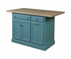 Amish Crafted Solid Wood 47" Jefferson City Kitchen Storage Island