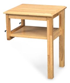 Solid Parawood Spices Clip on Nightstand in Natural Finish