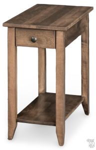 Amish Crafted Solid Maple Wood Sienna Chairside End Table in Cappuccino Finish