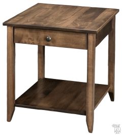Amish Crafted Solid Maple Wood Sienna End Table in Cappuccino Finish