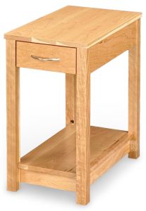 Amish Crafted Solid Rustic Cherry Wood Avon Chairside End Table in Natural Finish
