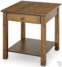 Amish Crafted Solid Maple Wood Bedford End Table in Cappuccino Finish