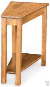Amish Crafted Solid Maple Wood Wedge End Table in Seely Finish