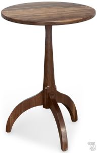 Amish Crafted Solid Walnut Wood Camden Round End Table in Natural Finish