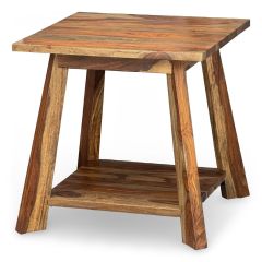 Solid Sheesham Kalispell End Table in Harvest Finish