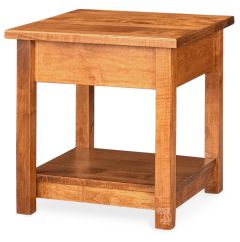 Amish Crafted Solid Maple Platte River End Table in Hazelnut Finish