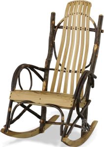 Amish Crafted Solid Hickory & Oak Wood Bentwood Rocking Chair