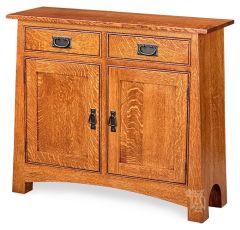 California Made Solid Quartersawn Oak Wood Mission Console Table in Wyoming Finish