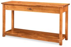 Amish Crafted Solid Maple Platte River Sofa Table in Hazelnut Finish