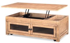 Pinebrook Ridge Lift Top Coffee Table in Weathered Toffee Finish