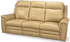 Asher Power Reclining Sofa with Adjustable Lumbar and Power Tilt Headrest in Leather