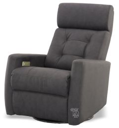 Baltic II Power Reclining Swivel Chair with Power Tilt Headrest in Fabric