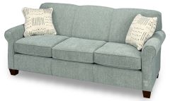 American Made Angie Sofa in Stellar Sterling Fabric With Upgrade Frame & Coil Kits