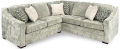 American Made Thomas Sofa & Loveseat Sectional in Saganaga Sage Fabric