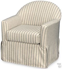 American Made Meg Blue Stripe Swivel Chair