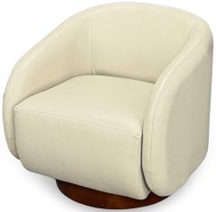 North American Made Cortina Swivel Chair in Genuine Top Grain Leather