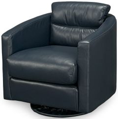 North American Made Grand Prix Swivel Glider Chair in Genuine Top Grain Leather